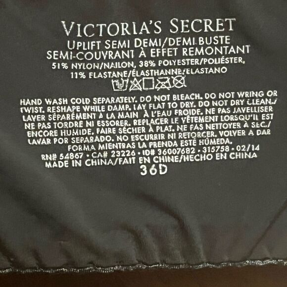 Victoria's Secret Uplift Semi Demi 36D - Picture 6 of 6